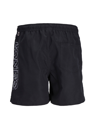 Jack & Jones Siyah Erkek Şort Mayo JPSTFIJI JJSWIM DOUBLE LOGO SN LY_1