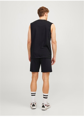 Jack & Jones Regular Fit Siyah Erkek Sweat Şort JPSTGALE SWEAT SHORTS NAF_3