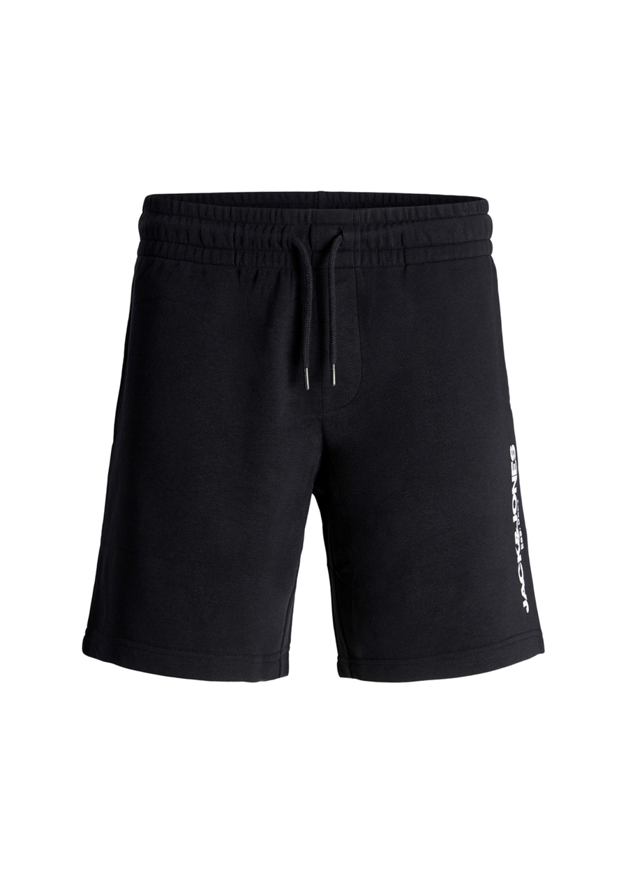 Jack & Jones Regular Fit Siyah Erkek Sweat Şort JPSTGALE SWEAT SHORTS NAF_4