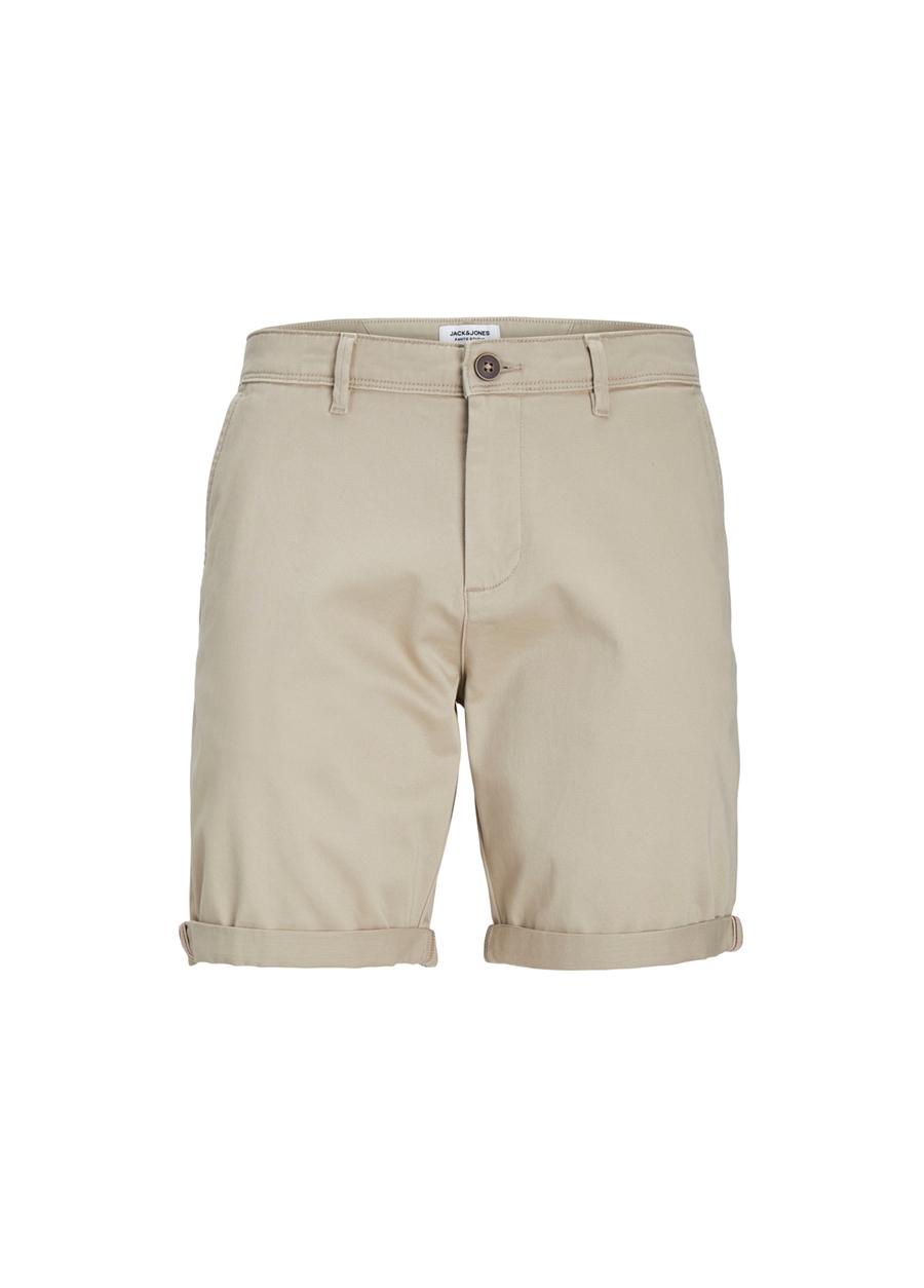 Jack & Jones Krem Erkek Regular Fit Duble Paça Chino Şort JPSTBOWIE JJSHORTS_0