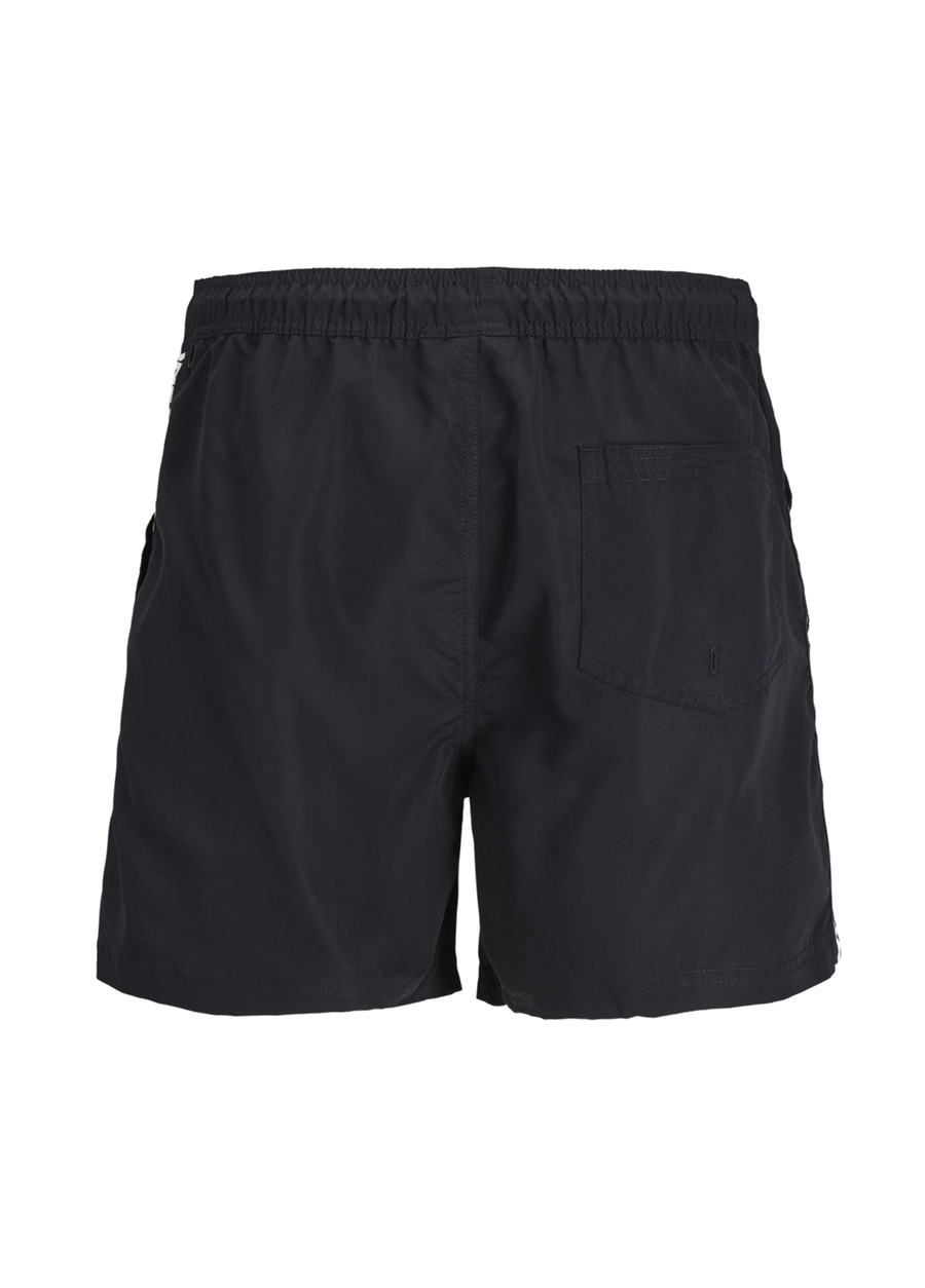 Jack & Jones Siyah Erkek Şort Mayo JPSTFIJI JJSWIM BLACK TAPE LY SN_1