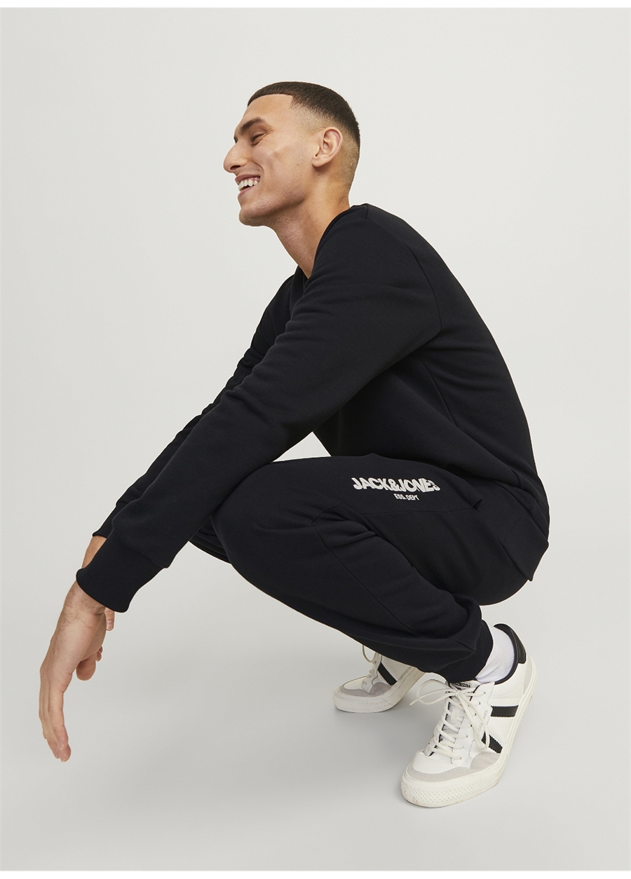 Jack & Jones Regular Fit Siyah Erkek Eşofman Altı JPSTGORDON JJGALE SWEAT PANTS NAF_0