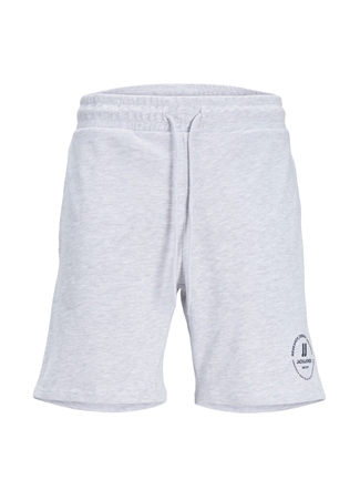 Jack & Jones Comfort Fit Gri Melanj Erkek Sweat Şort JPSTSWIFT SWEAT SHORTS SN AUT