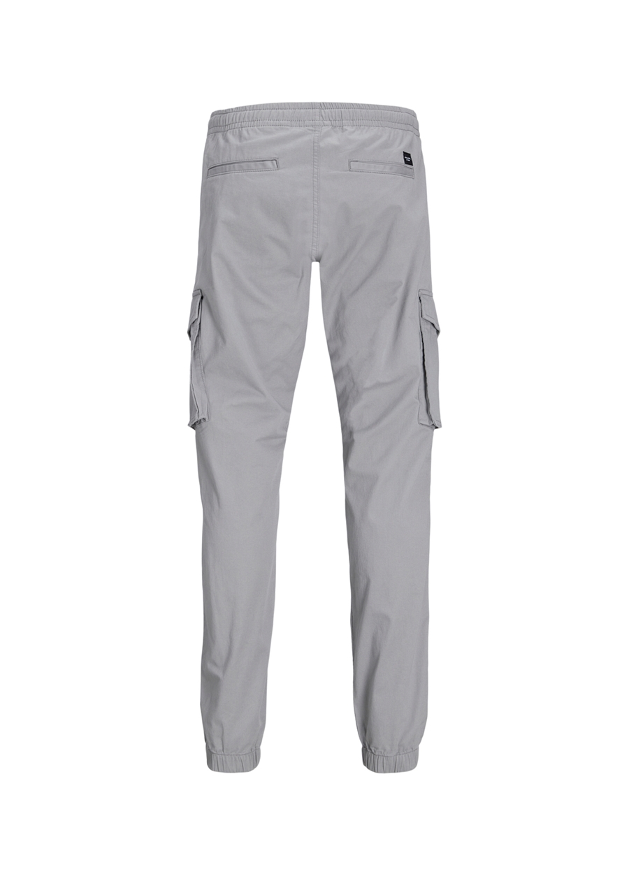 Jack & Jones Lastikli Paça Gri Erkek Kargo Pantolon JPSTKANE JJNOAH CUFFED CARGO NOOS_3