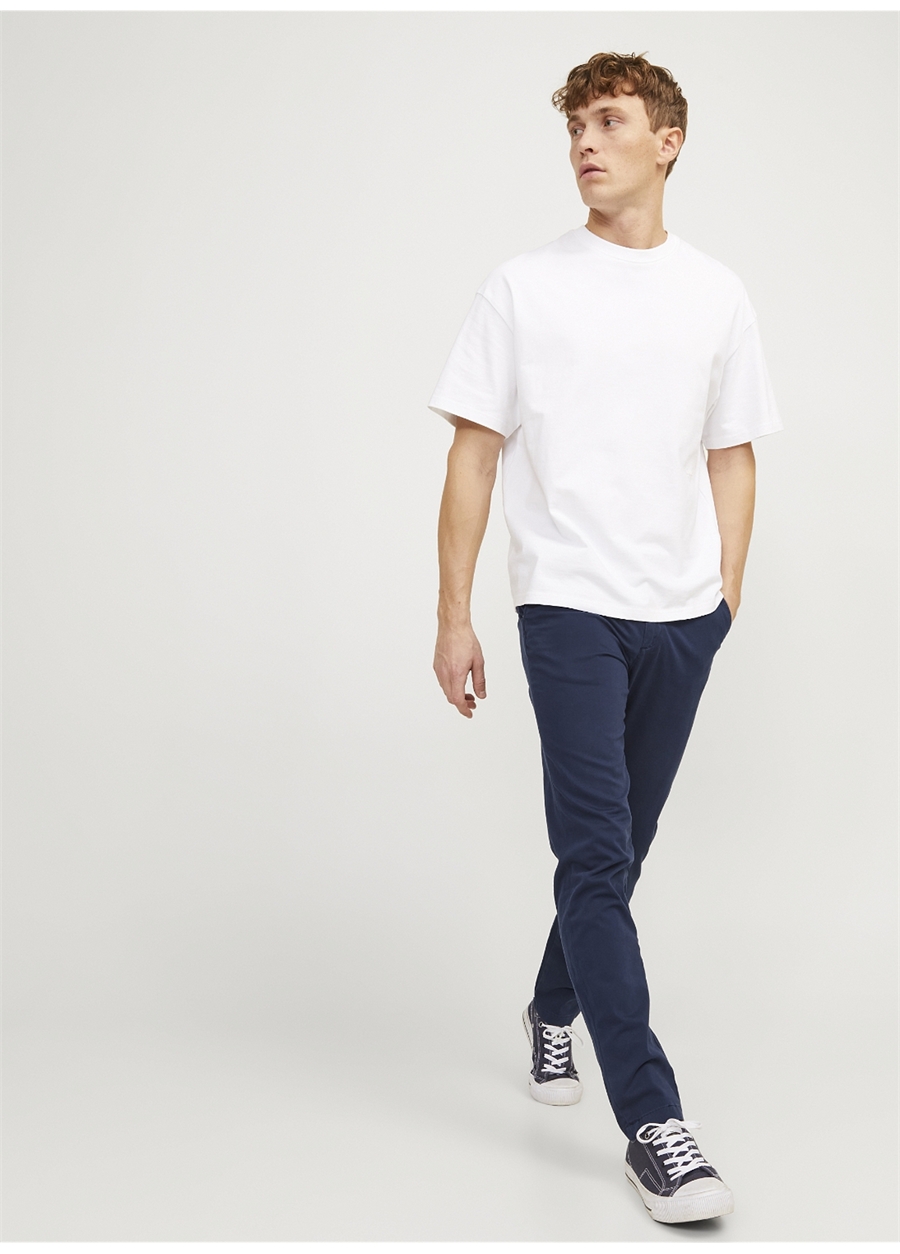 Jack & Jones Düşük Bel Slim Fit Lacivert Erkek Chino Pantolon JPSTMARCO JJBOWIE NOOS_1