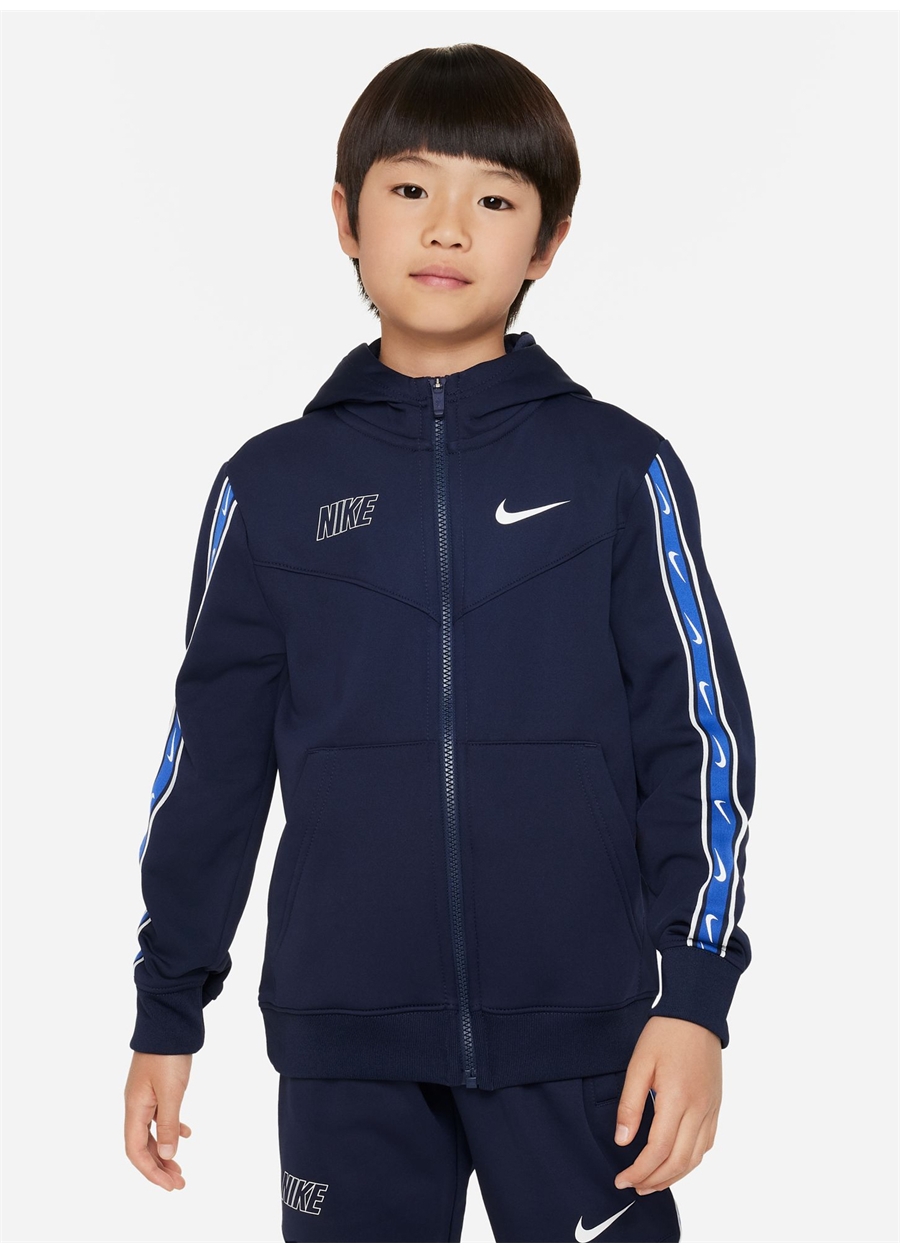 Nike Kapüşon Yaka Düz Mavi Erkek Eşofman Üstü DZ5622-451-B NSW REPEAT SW PK FZ HO_1