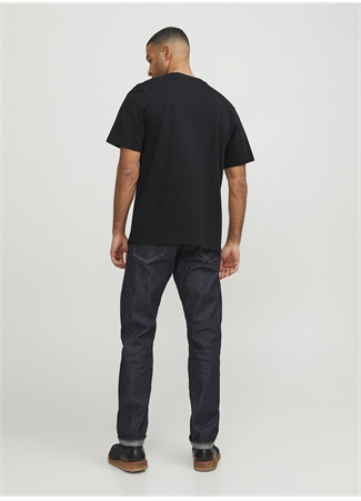 Jack & Jones Yuvarlak Yaka Siyah Erkek T-Shirt RDDLUCA TEE S/S CREW NECK NOOS_7