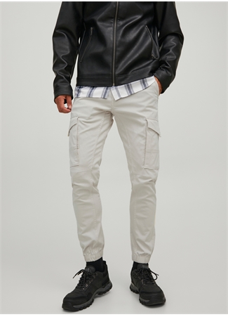 Jack & Jones Dar Paça Krem Erkek Kargo Pantolon JPSTPAUL JJFLAKE CARGO NOOS_5