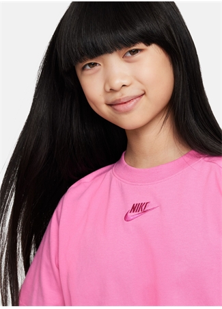 Nike Düz Pembe Kadın T-Shirt FN8589-675-G NSW SS TOP JSY LBR_1