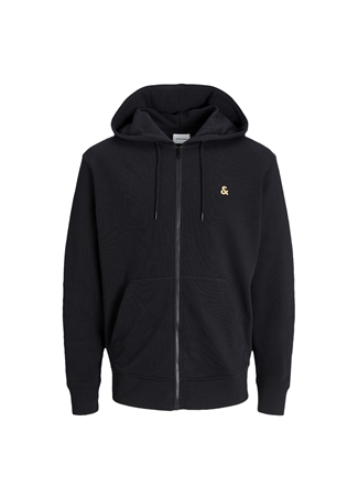 Jack & Jones Kapüşon Yaka Siyah Erkek Sweatshırt 12263737_JESTAR ROOF SWEAT ZIP HOOD_0