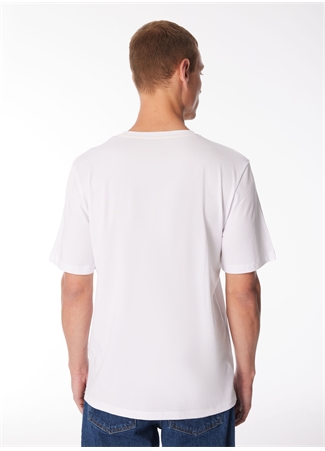 Jack & Jones Bisiklet Yaka Beyaz Erkek T-Shirt JJZION TEE SS CREW NECK_4