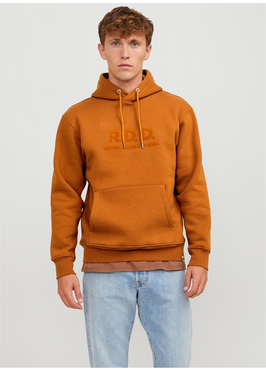 Jack & Jones Kapüşon Yaka Kahve Erkek Sweatshırt 12243499_RDDAIDEN HOOD SWEAT L/S SN_5