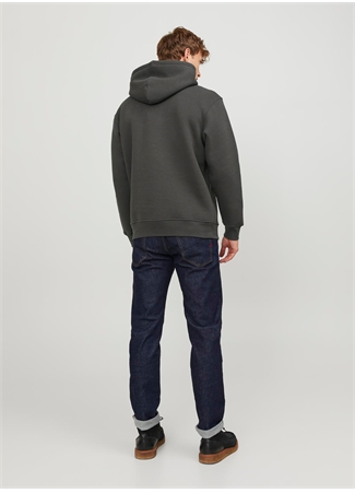 Jack & Jones Kapüşon Yaka Gri Erkek Sweatshırt 12243499_RDDAIDEN HOOD SWEAT L/S SN_3