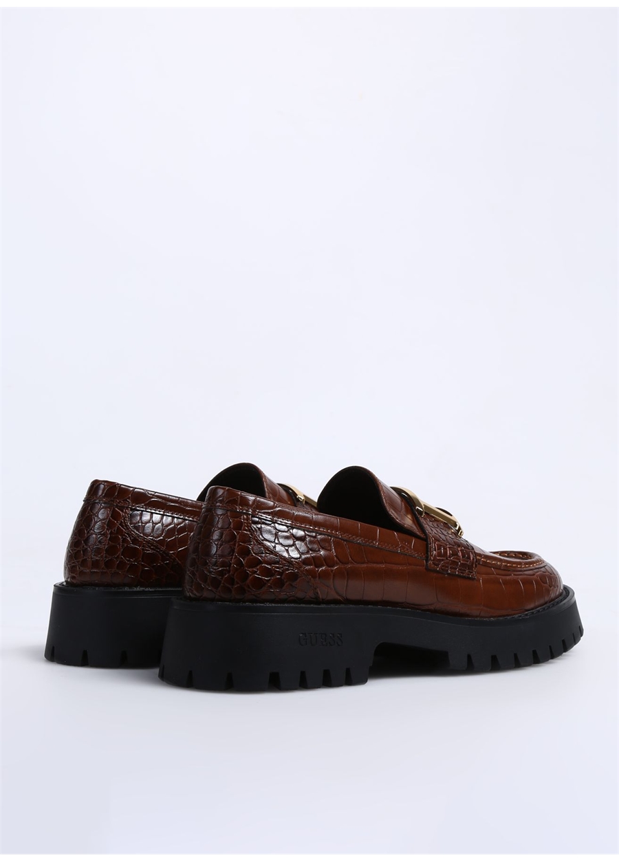 Guess Kahve Erkek Loafer MOCASSIN CROCO_2