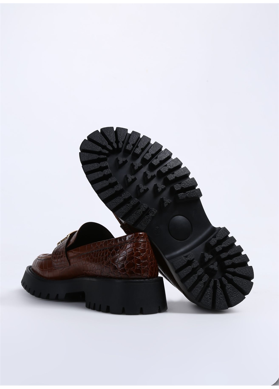 Guess Kahve Erkek Loafer MOCASSIN CROCO_3