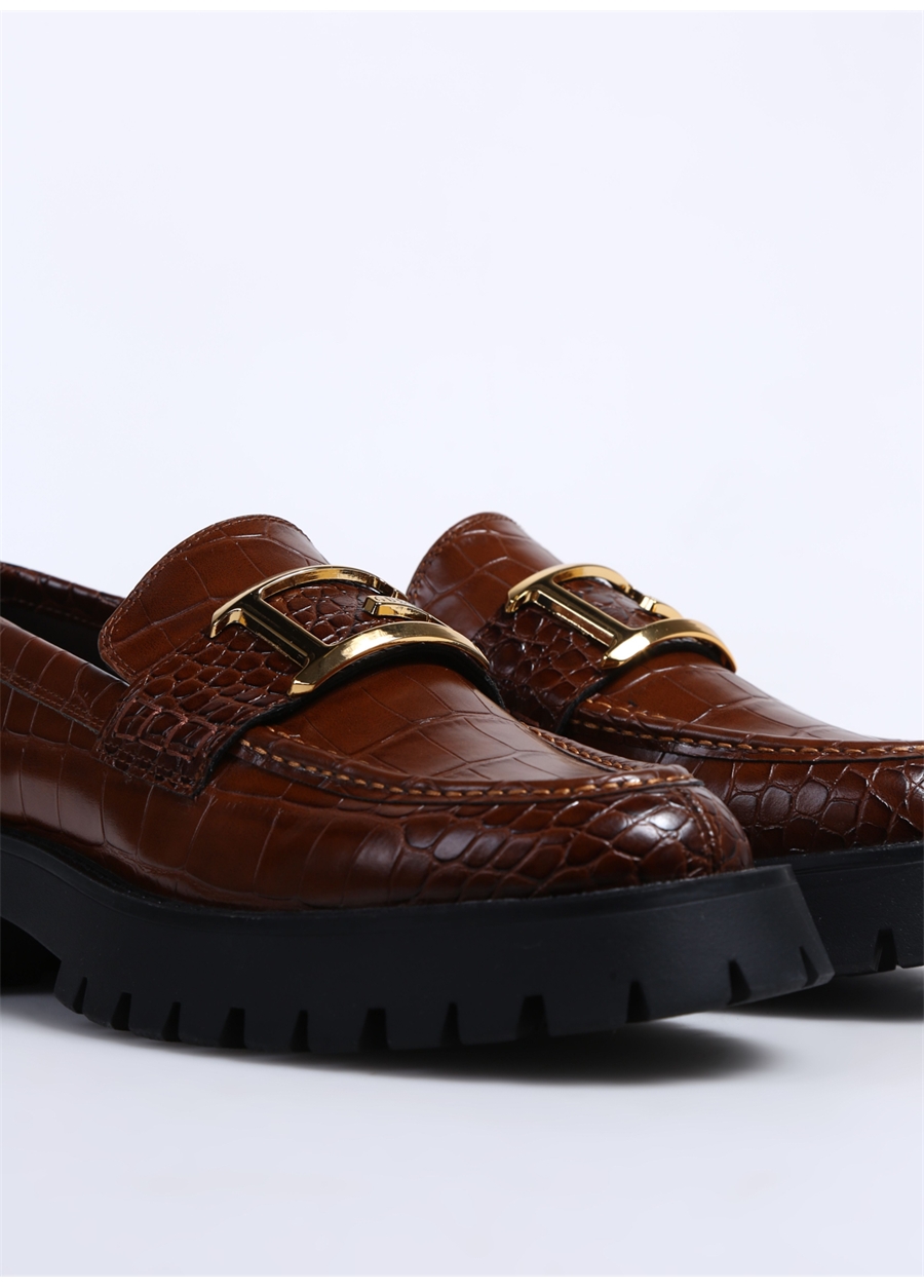 Guess Kahve Erkek Loafer MOCASSIN CROCO_4