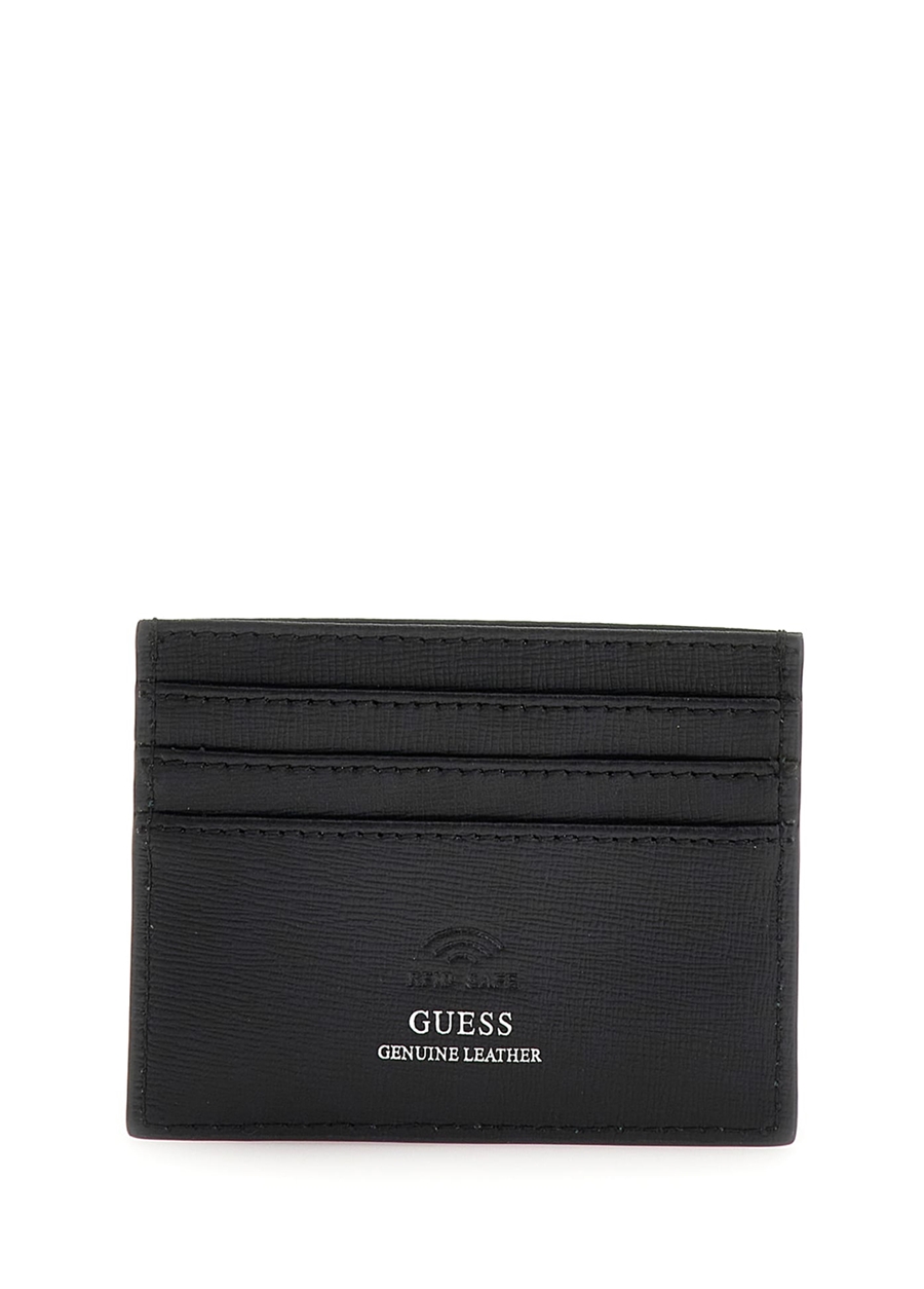 Guess Siyah Erkek 0,5X8x10 Cm Deri Kartlık CERT SAFF LTHER SLG - LEA25_1