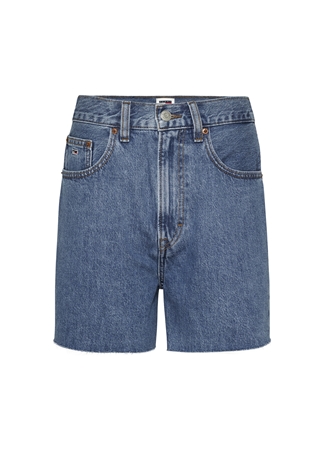 Tommy Jeans MOM UH SHORT Normal Bel Normal Mavi Kadın Şort BH0034