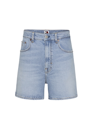 Tommy Jeans Normal Bel Normal Açık Mavi Kadın Şort MOM UH SHORT BH0113_0