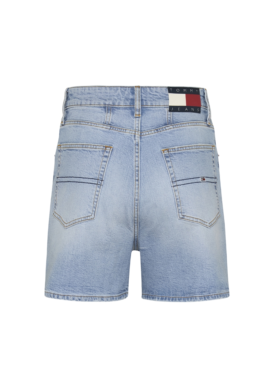 Tommy Jeans Normal Bel Normal Açık Mavi Kadın Şort MOM UH SHORT BH0113_2