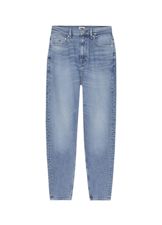 Tommy Jeans MOM SLIM UH Normal Bel Düz Paça Normal Mavi Kadın Denim Pantolon AH5117_0