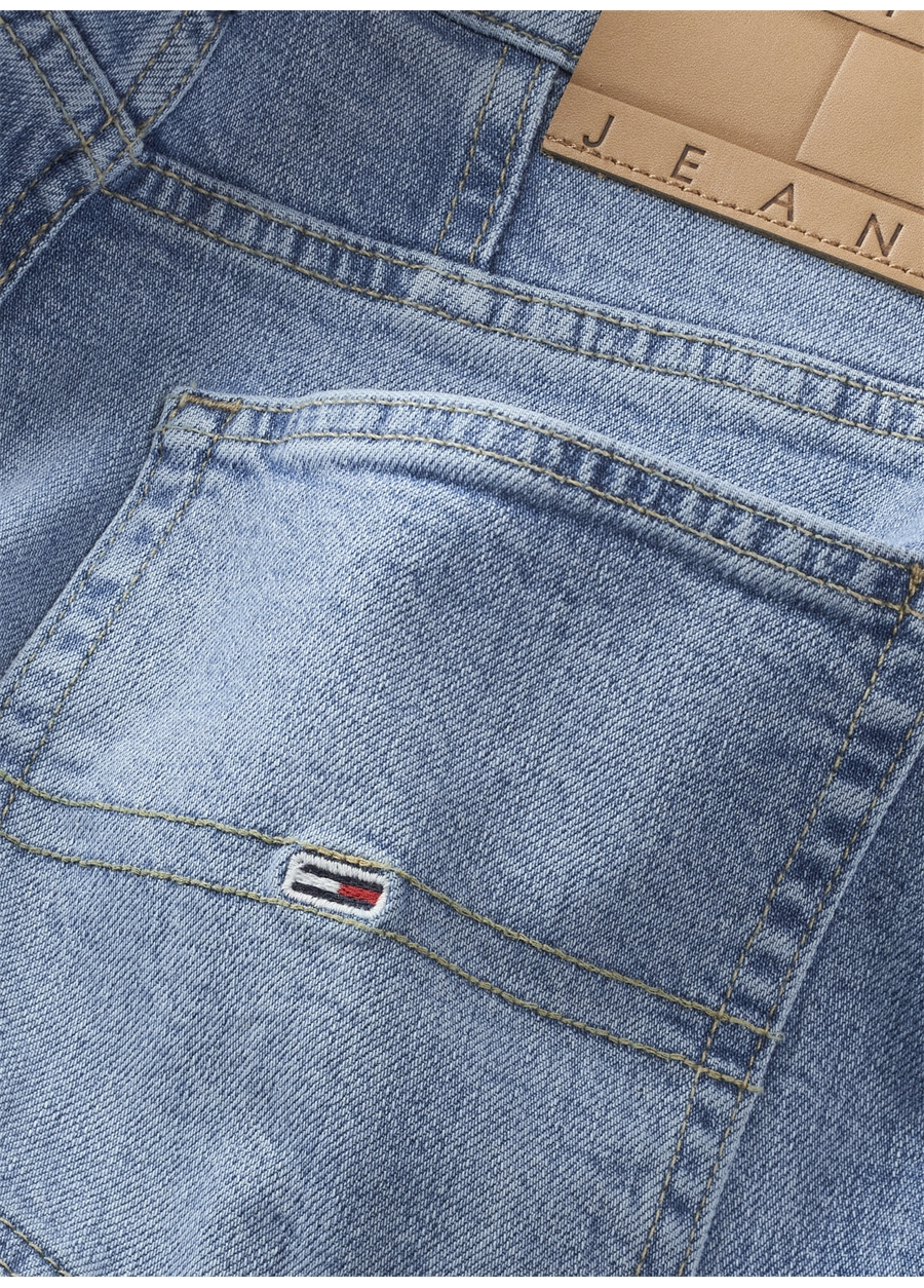 Tommy Jeans MOM SLIM UH Normal Bel Düz Paça Normal Mavi Kadın Denim Pantolon AH5117_1