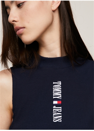 Tommy Jeans Bisiklet Yaka Düz Lacivert Kadın Bluz TJW ARCHIVE TANK EXT_2