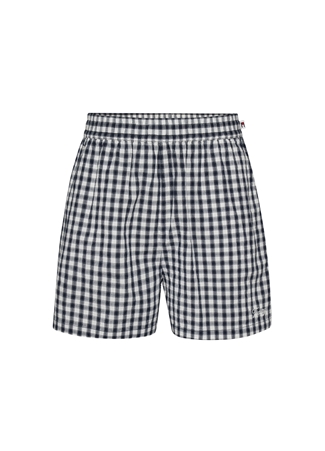 Tommy Jeans Lastikli Bel Normal Mavi Kadın Şort TJW GINGHAM SEERSUCKER SHORT