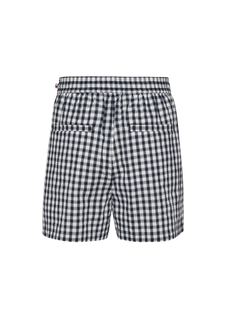 Tommy Jeans Lastikli Bel Normal Mavi Kadın Şort TJW GINGHAM SEERSUCKER SHORT_2