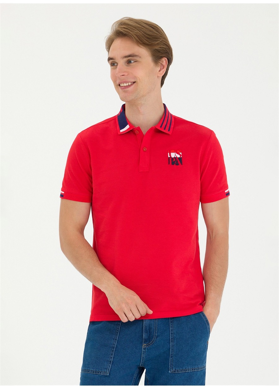 U.S. Polo Assn. Polo Yaka Kırmızı Erkek T-Shirt KOMUN