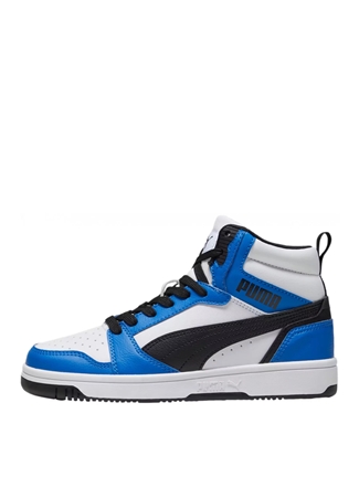 Puma Beyaz - Mavi Erkek Çocuk Yürüyüş Ayakkabısı 39383106-Puma Rebound V6 Mid Jr