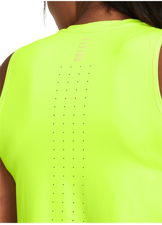 Under Armour 1383363-731 UA Launch Elite Tank Neon Sarı Kadın Bisiklet Yaka Oversize Atlet_1