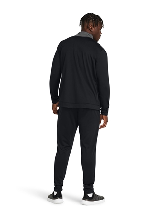 Under Armour 1366212-007 UA EMEA TRACKSUIT NOVEL Siyah Erkek Fermuarlı Yaka Slim Fit Eşofman Takımı_3