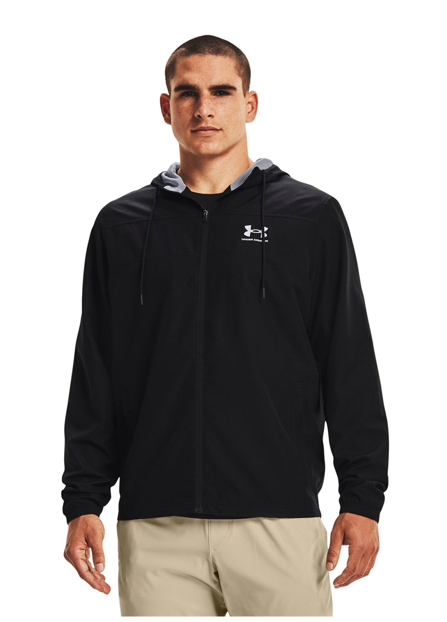 Under Armour Siyah Erkek Kapüşon Yaka Bol Kesim Rüzgarlık 1361621-003 UA SPORTSTYLE WINDBREAK_1