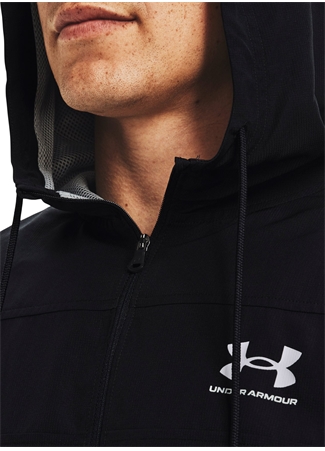 Under Armour Siyah Erkek Kapüşon Yaka Bol Kesim Rüzgarlık 1361621-003 UA SPORTSTYLE WINDBREAK_2