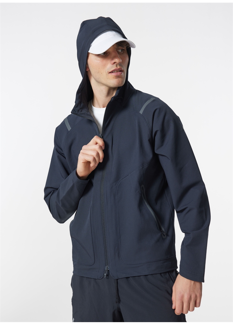 Under Armour 1370494-001 UA Unstoppable Jacket Siyah Kapüşon Yaka Bol Kesim Erkek Zip Ceket_2