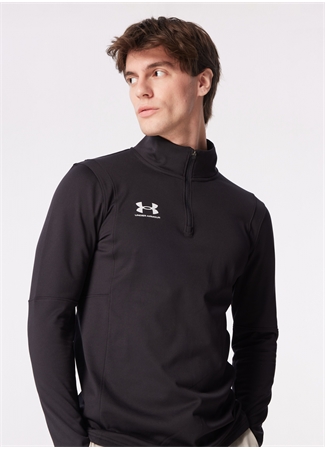 Under Armour 1379588-001 UA M's Ch. Midlayer Siyah Slim Fit Erkek Zip Ceket_3