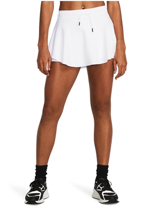 Under Armour Beyaz Kadın Bol Kesim Şort Etek 1383636-100 Essential Split Skort_1