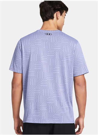 Under Armour Mor Erkek Bisiklet Yaka Bol Kesim Çizgili T-Shirt_1