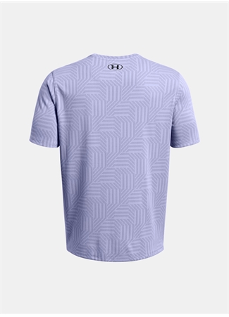 Under Armour Mor Erkek Bisiklet Yaka Bol Kesim Çizgili T-Shirt_4