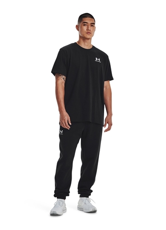 Under Armour 1373997-001 UA M LOGO EMB HEAVYWEIG Siyah Erkek Bisiklet Yaka Oversize T-Shirt_0