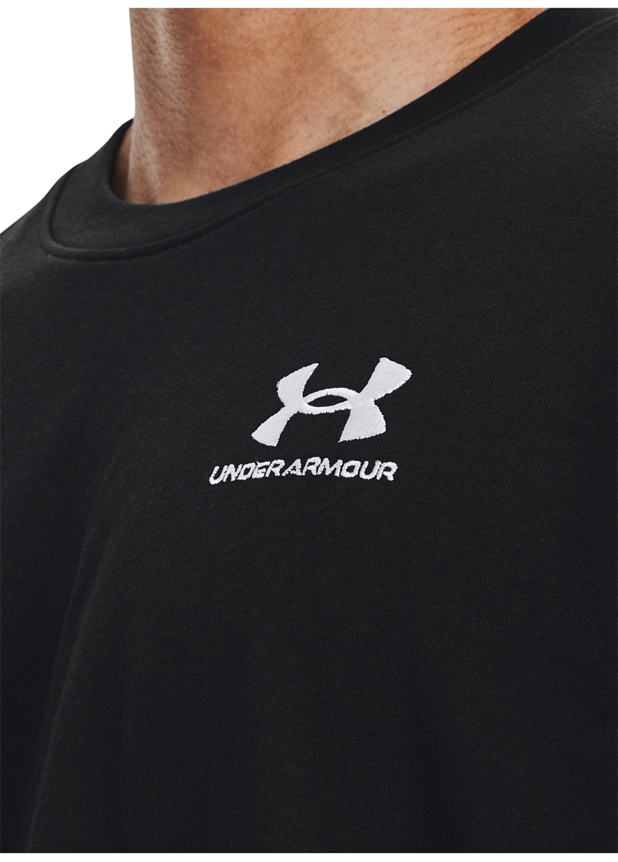 Under Armour 1373997-001 UA M LOGO EMB HEAVYWEIG Siyah Erkek Bisiklet Yaka Oversize T-Shirt_2