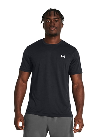 Under Armour 1382582-001 UA Launch Shortsleeve Siyah Erkek Bisiklet Yaka Oversize T-Shirt