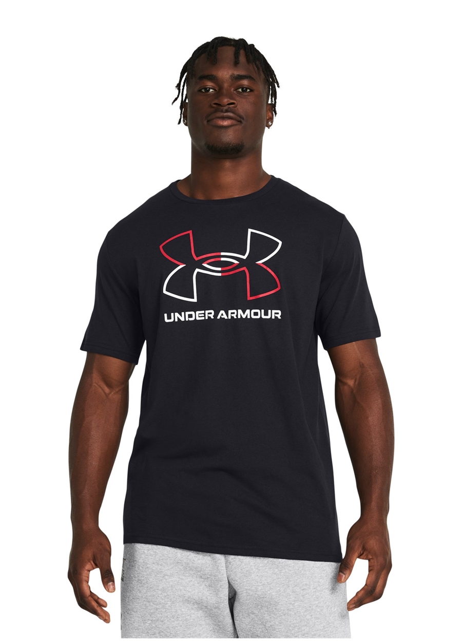 Under Armour 1382915-001 UA GL FOUNDATION UPDATE Siyah Erkek Bisiklet Yaka Oversize T-Shirt