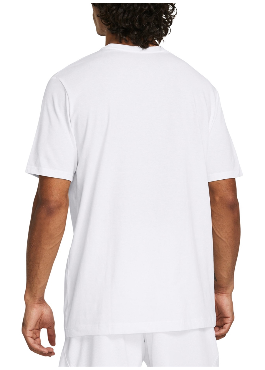 Under Armour 1383382-100 Curry Champ Mindset Tee Beyaz Erkek Bisiklet Yaka Oversize T-Shirt_1