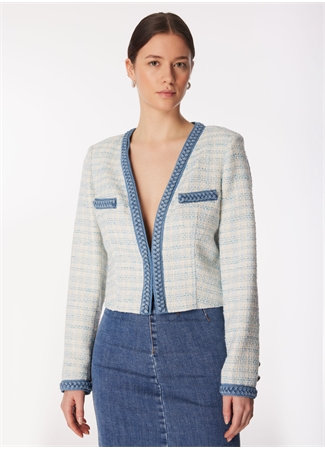 Guess Mavi - Beyaz Kadın Blazer W4RN38WFWV2-FB2Y_2