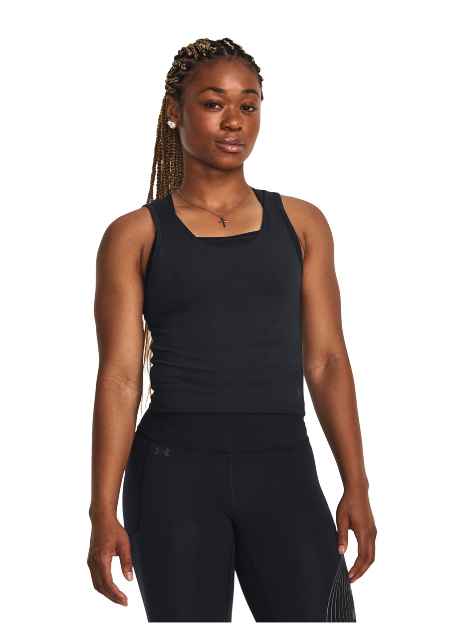 Under Armour 1379046-001 Motion Tank Siyah Kadın Klasik Yaka Slim Fit Atlet_1