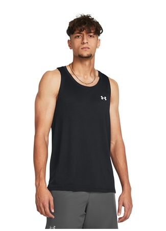 Under Armour 1382585-001 UA Launch Singlet Siyah Erkek Klasik Yaka Bol Kesim Atlet_0