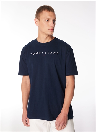 Tommy Jeans Düz Lacivert Erkek T-Shirt DM0DM17993C1G_2