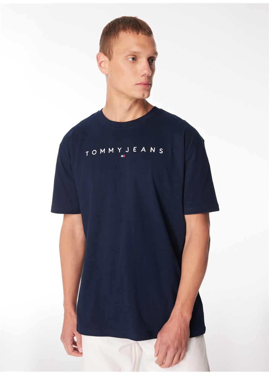 Tommy Jeans Düz Lacivert Erkek T-Shirt DM0DM17993C1G_2